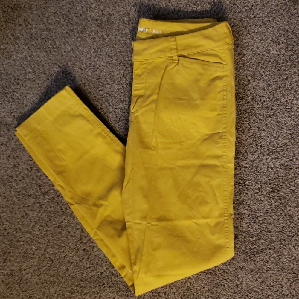 Old Navy Pixie Chino Ankle Pants Golden Opport